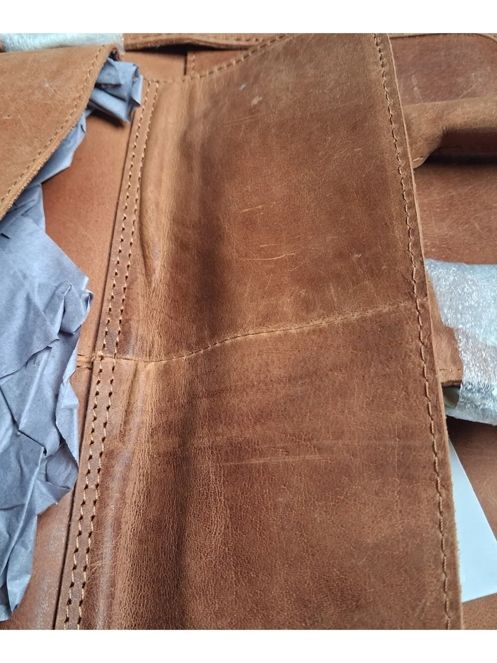 Urban Forest Leather Briefcase Messenger Laptop Bag Cognac Business Satchel NWT